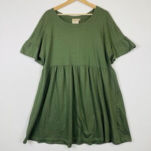 Jillian Harris x Jardines Womens Small Dress‎ Road Trip Green Oversized Earthy